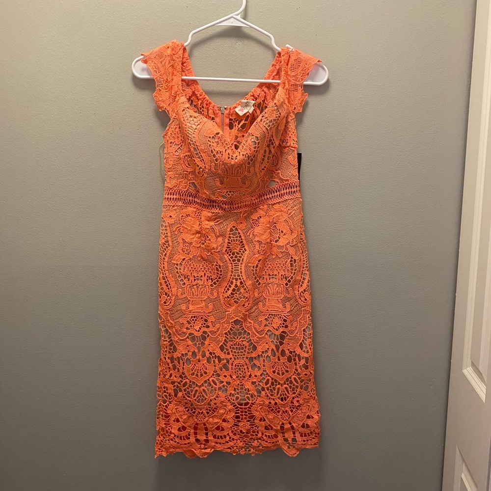 Peach cocktail dress, NWT
